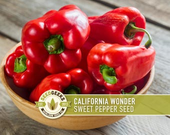 California Wonder Sweet Pepper Heirloom Seeds – Red Bell Pepper