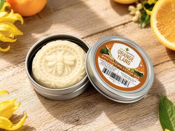 Orange Ylang Ylang Lotion Bar – Beeswax Body Butter (1 oz)