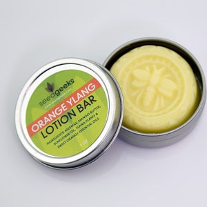Orange Ylang Ylang Lotion Bar - Solid Lotion Bar, Body Butter Bar, with Mango Butter, Beeswax, & Sunflower Oil