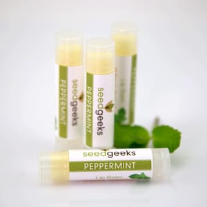 Peppermint Lip Balm - Natural Lip Balm, Chapstick, Lip Gloss, Flavored Lip Balm, Beeswax Lip Balm, Organic Lip Balm