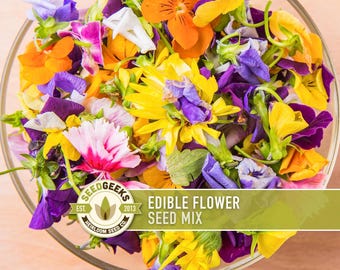Edible Flower Seed Mix – Heirloom Non GMO Seeds
