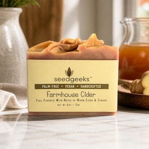 Farmhouse Cider Soap | Handcrafted, Mulled Cider Blend, Apple, Cinnamon, All Natural, Vegan, Cold Process