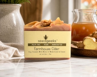 Farmhouse Cider Soap | Handcrafted, Mulled Cider Blend, Apple, Cinnamon, All Natural, Vegan, Cold Process