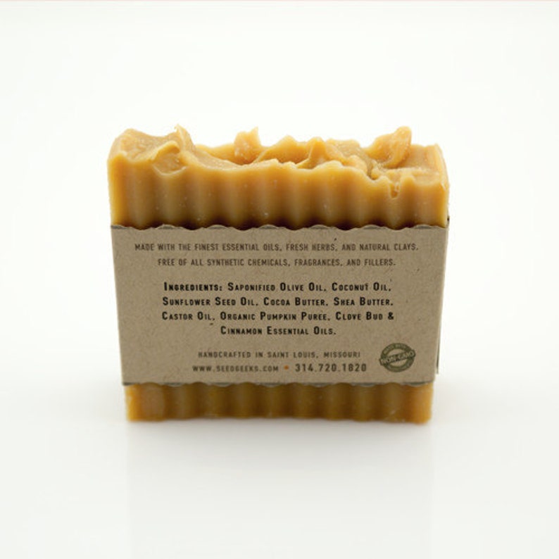 Sugar Pie Pumpkin Soap Handmade Soap, Natural Soap, Vegan Soap, Cold Process Soap Soap, Made with Real Organic Pumpkin image 2