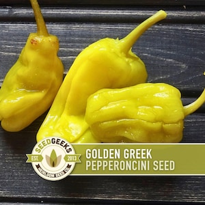 Golden Greek Pepperoncini Pepper Heirloom Seeds