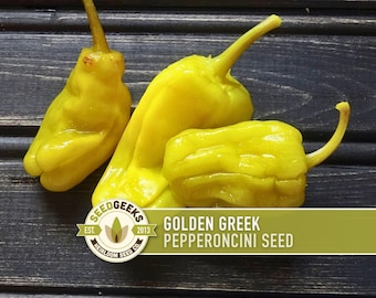 Golden Greek Pepperoncini Pepper Heirloom Seeds