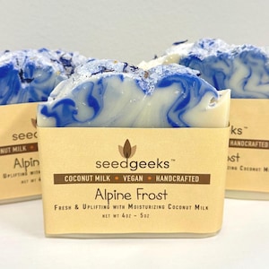 Alpine Frost Soap - Handmade, Homemade, Natural, Winter, Coconut Milk & Shea, Clean Winter Scent