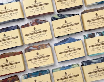 Gentleman's Handmade Soap Collection | Choose Your Masculine Scents, Everyday Self-Care, All-Natural, Unisex Gift, Palm-Free