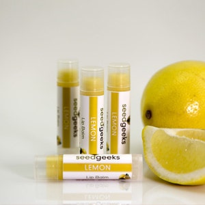 Lemon  Lip Balm - Natural Lip Balm, Chapstick, Lip Gloss, Flavored Lip Balm, Beeswax Lip Balm, Organic Lip Balm