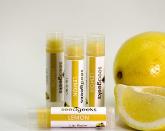 Lemon  Lip Balm - Natural Lip Balm, Chapstick, Lip Gloss, Flavored Lip Balm, Beeswax Lip Balm, Organic Lip Balm