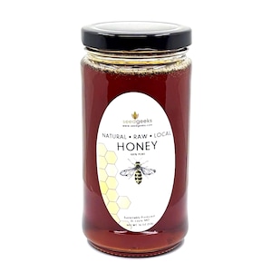 Raw Wildflower Honey, 1lb - Raw Honey in Glass Jar, Farm To Table, Natural Honey, Pure Honey, Honey Bee, Fall Harvest