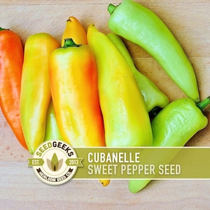 Cubanelle Pepper Seeds – Heirloom Sweet Italian Frying Pepper