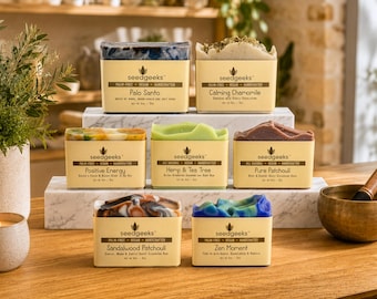 Meditation Soap Collection | Choose Your Scents, Earthy Handmade, Peaceful Ritual Bundle, Palo Santo Patchouli