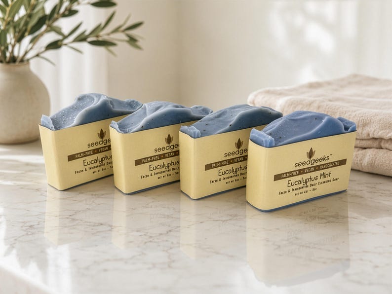 Eucalyptus Mint Soap | Vegan Essential Oil Handmade Soap With Shea ...