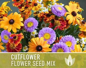 Cutting Flower Mix Flower Seeds, Heirloom, Native, Flower Seeds