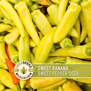 Sweet Banana Pepper Heirloom Seeds - Pickling, Pepper Jam