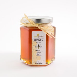 Raw Wildflower Honey, 8oz - Raw Honey, Natural Honey, Farm To Table, Pure Honey, Honey Bee, Fall Harvest