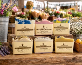 Feminine Floral Soap Collection | Choose Your Scent, Flower Soap, Ladies, Lavender, Chamomile