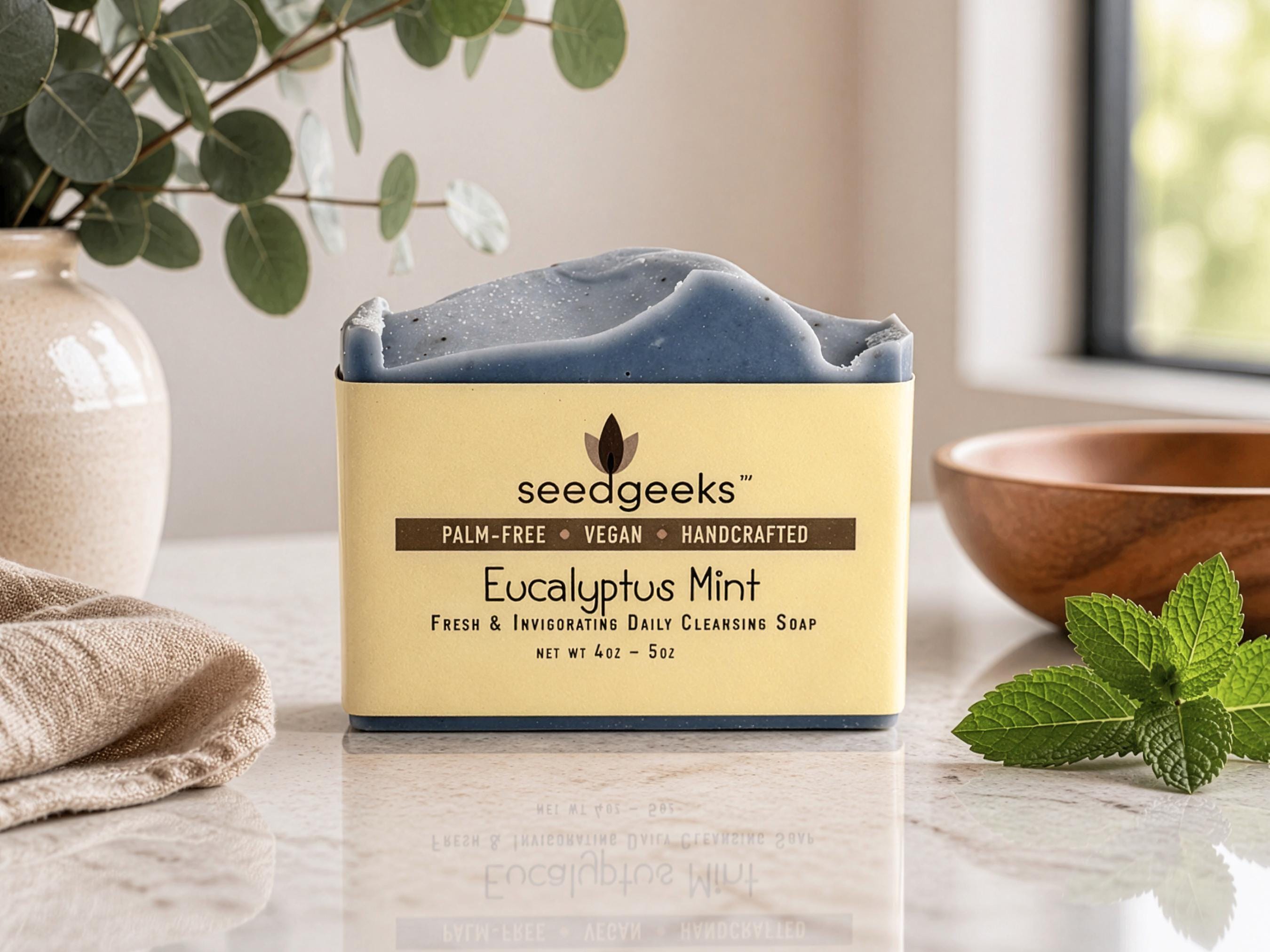Eucalyptus Mint Soap | Vegan Essential Oil Handmade Soap With Shea ...