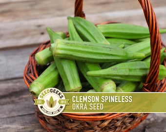 Clemson Spineless Okra Heirloom Seeds