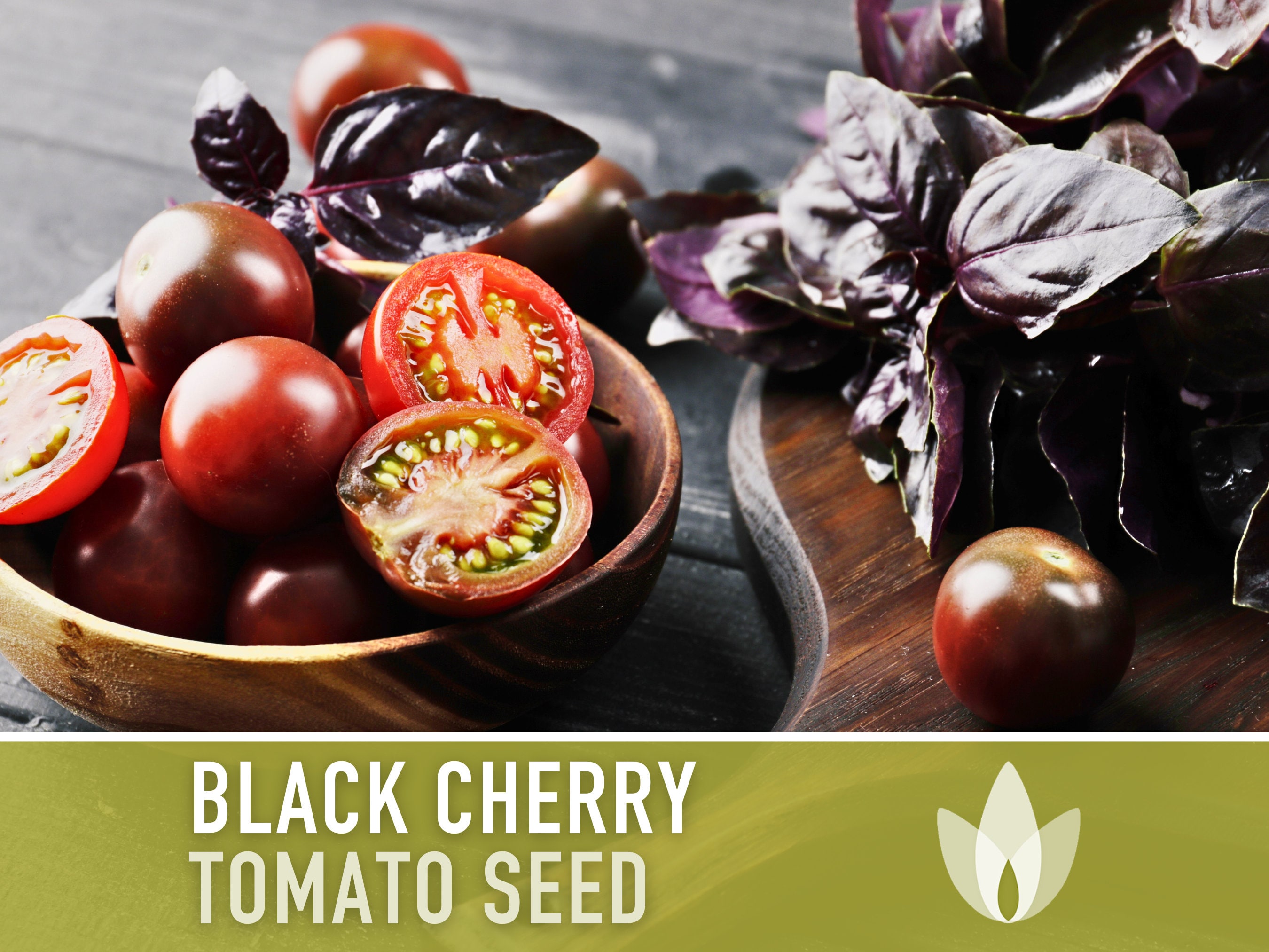 Black Cherry Tomato Seeds - Heirloom, Cherry Tomato, Indeterminate, High Yield, Bruschetta, Container Garden, Black Tomato, OP, Non-GMO