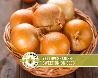 Yellow Sweet Spanish Onion Seeds - Heirloom, Organic, Non-GMO