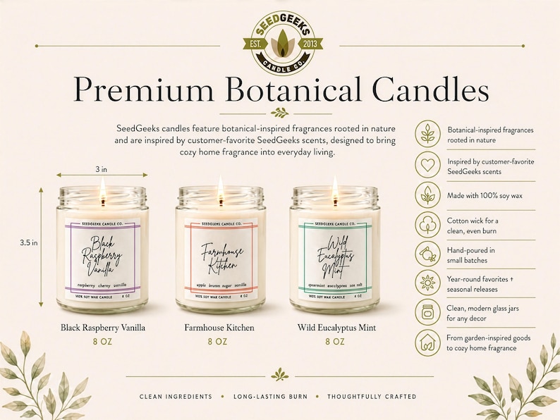 SeedGeeks Soy Wax Candle - Thumbnail 5
