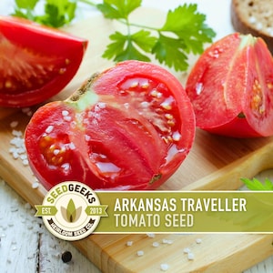 Arkansas Traveler Tomato - Heirloom Seeds, Indeterminate Tomato, Heat & Drought Tolerant, Open Pollinated, Non-GMO