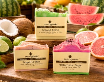 Fruity Soap Collection | Choose Your Scent, Citrus, Tropical, Berry Soap, Gift Set, Fresh, Handmade