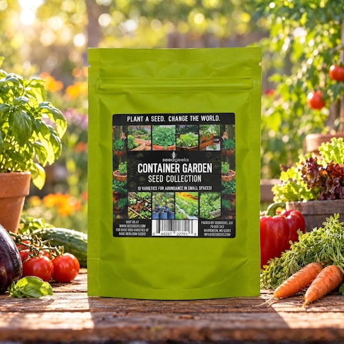 Container Garden Seed Collection – 10 Heirloom Varieties, Small Space Gardening