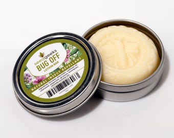 Bug Off Lotion Bar - Natural Insect Repellent, Solid Lotion Bar, Body Butter Bar, with Shea Butter, Beeswax, & Sunflower Oil
