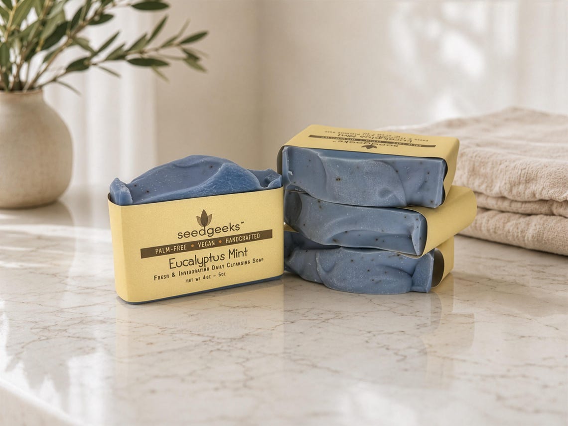 Eucalyptus Mint Soap | Vegan Essential Oil Handmade Soap With Shea ...