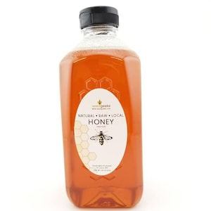 Raw Wildflower Honey, 3lb - Raw Honey in Squeezable Jar, Bulk Honey, Farm To Table, Natural Honey, Pure Honey, Honey Bee, Fall Harvest