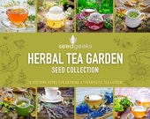 Herbal Tea Garden Seed Collection - 10 Soothing Herbs For Growing A Therapeutic Tea Garden, Heirloom Seeds, Stocking Stuffer, Non-GMO