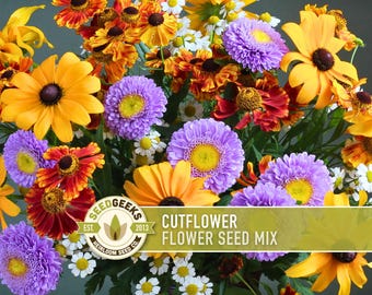 Cutting Flower Seed Mix, Heirloom, Native Flower Seeds