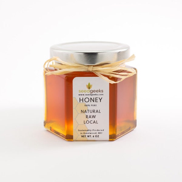 Raw Wildflower Honey, 6oz - Raw Honey, Farm To Table, Natural Honey, Pure Honey, Honey Bee, Fall Harvest