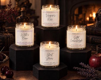 Halloween Soy Wax Candle | Choose Your Scent & Size, Spooky Season, Gothic, Fall