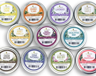 Solid Lotion Bar – Natural Beeswax, Shea Butter, Sunflower Oil, Solid Perfume