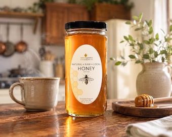 Raw Wildflower Honey | Pure, Unheated, Unfiltered, Chemical-Free, Glass or Squeeze Bottle, Local Artisan Honey