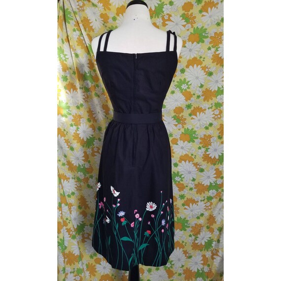 1970s Malia Floral Dress | Black Dress | Malia | … - image 4