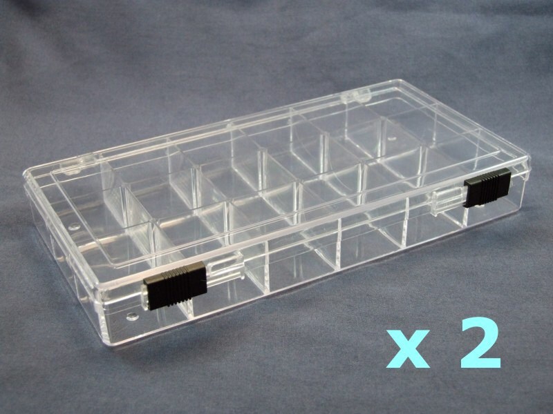 Clear Plastic 18 Compartment Bead Box PACK OF 2 6 or 12 Etsy UK