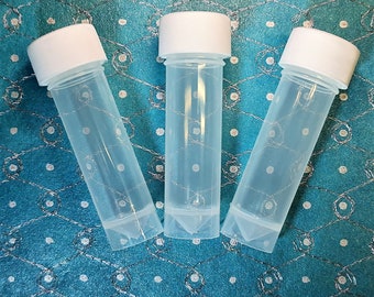 30ml Plastic Storage Tube with Screw Lid - Small Art/Craft Containers - Beads/Glitter/Powder/Paint/Gems - Sample Pots - Clear 30g Bottle