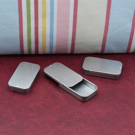 Slide Metal Tin Box Small Slid Tin Case Mint Empty Sliding Solid