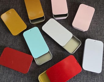 Sliding Lid Tin SECONDS CLEARANCE - 15ml Pocket Travel Container for Lip Balm/Favours/Gifts/edc