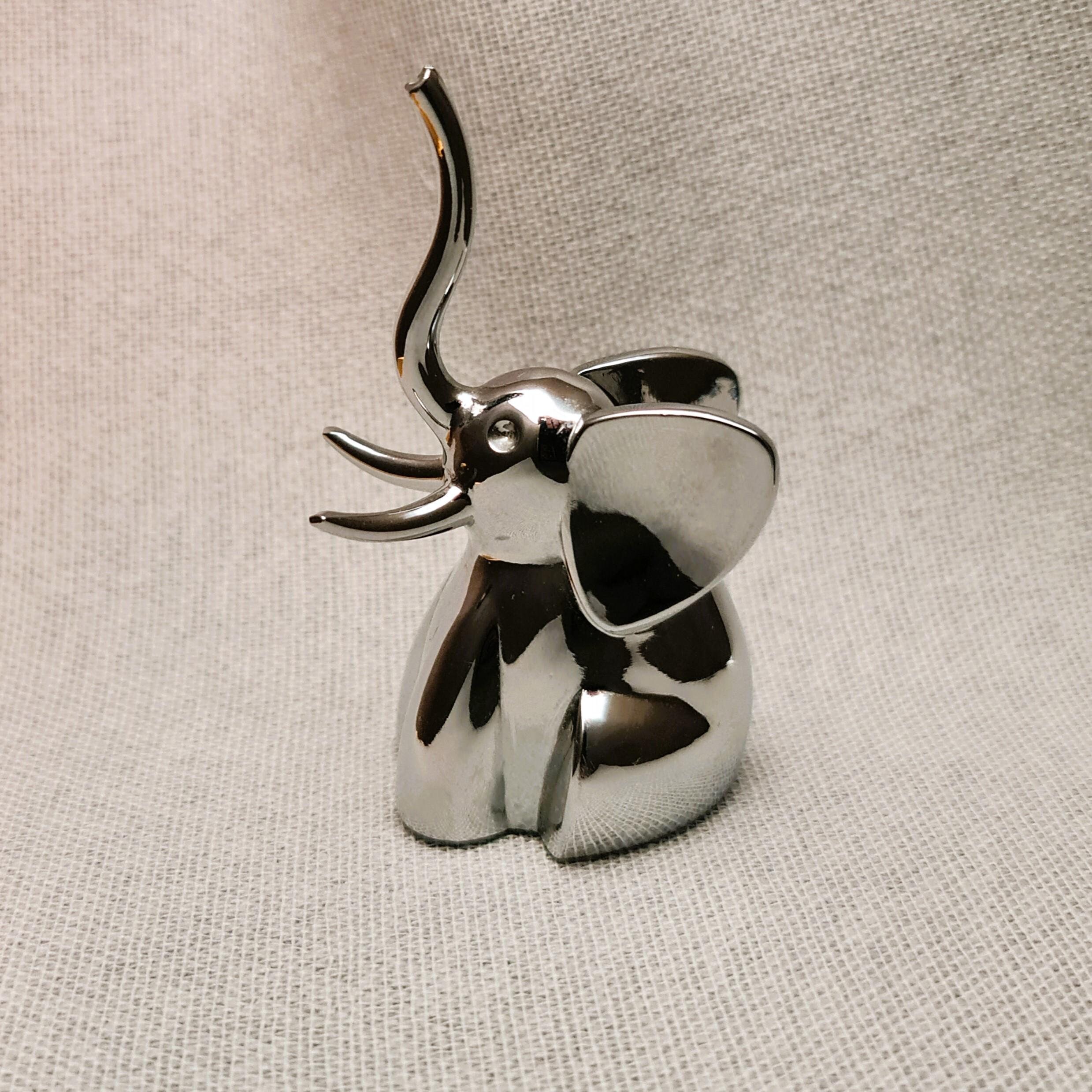 Vintage Umbra Elephant Ring Holder Metal Chrome Finish Small Ornament Etsy