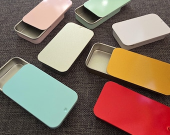 Sliding Lid Tins - 15ml Pocket Travel Container for Lip Balm/Favours/Gifts/edc