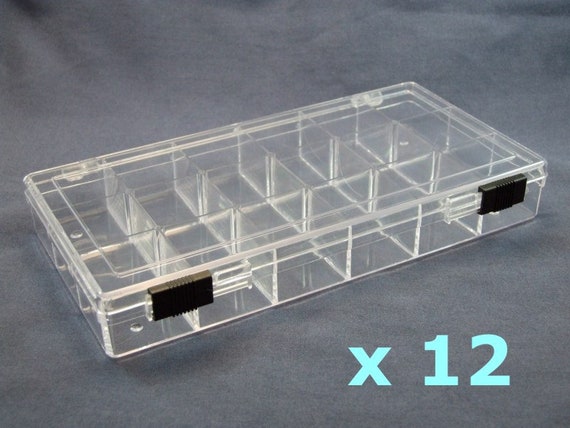 Clear 18 Compartment Craft Box Pack Size 1/2/6/12/24 Beads