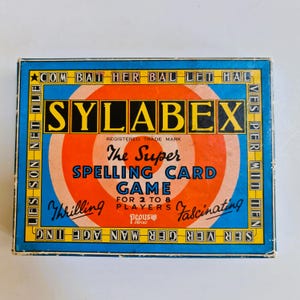 ヴィンテージ シラベックス ゲーム - ピープス シリーズ - スーパー スペリング ゲーム - コンプリート セット - 箱入り - 1950 年代