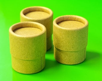 Mini 5ml Card Jars - Eco Friendly - Packs of 1/2/3/5/10 - Brown Paper Containers - Round Cardboard Pots - Small Gift Sample Boxes CLEARANCE