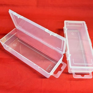 LJY 28 Pieces Rectangular Empty Mini Clear Plastic Organizer Storage Box Containers With Hinged Lids (3.3 X 2.2 X 1 Inch, Blue - View #5